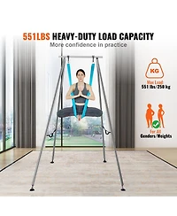 Vevor Yoga Swing Stand Hammock Aerial Silk Kit 551.15 lbs Load Yoga Frame