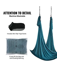 Vevor Aerial Silk Yoga Swing Set Yards Hammock Trapeze Inversion Fly