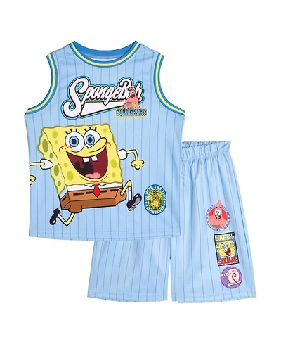 SpongeBob SquarePants Boys' (5T-20T) Basketball 2-Piece Tank and Shorts Set