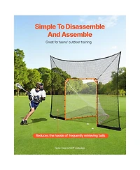 Vevor 12x9 ft Hockey Lacrosse Goal Backstop Training Net Extended Coverage Net Only