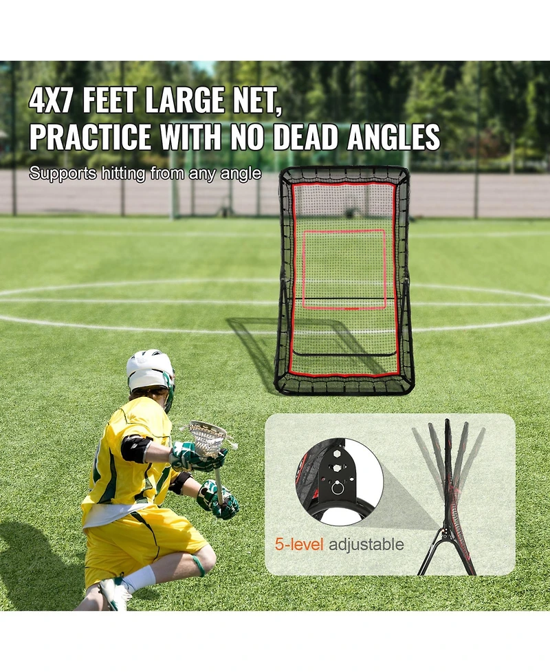 Vevor Lacrosse Baseball Rebounder Softball Bounce Pinchback Net