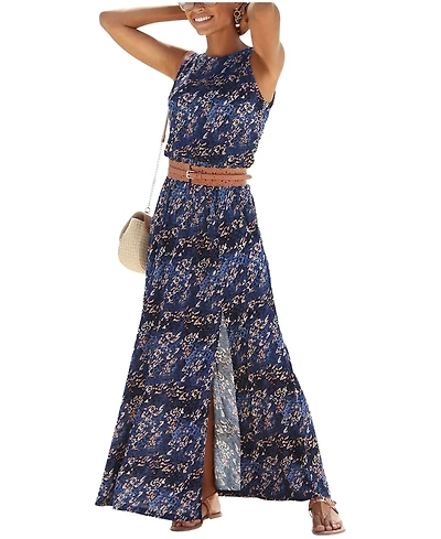 Lascana Women's Sleeveless Leopard Cheetah Print Maxi Dress