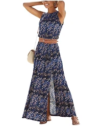 Lascana Women's Sleeveless Leopard Cheetah Print Maxi Dress