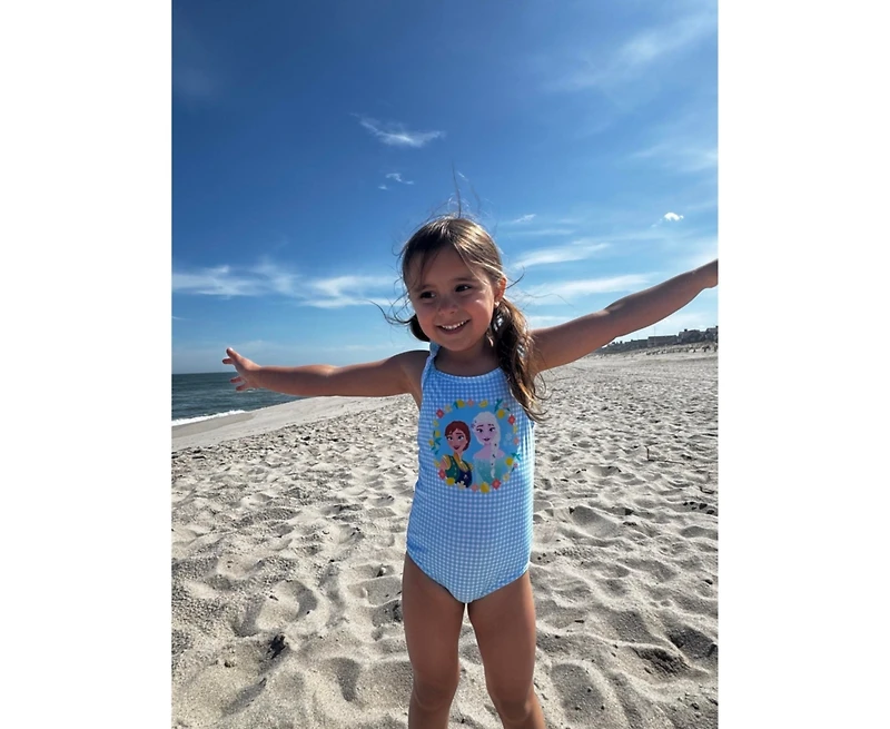 Frozen Toddler Girl's (2T-5T) Minnie Mouse One Piece Swimsuit and Bucket Hat Set