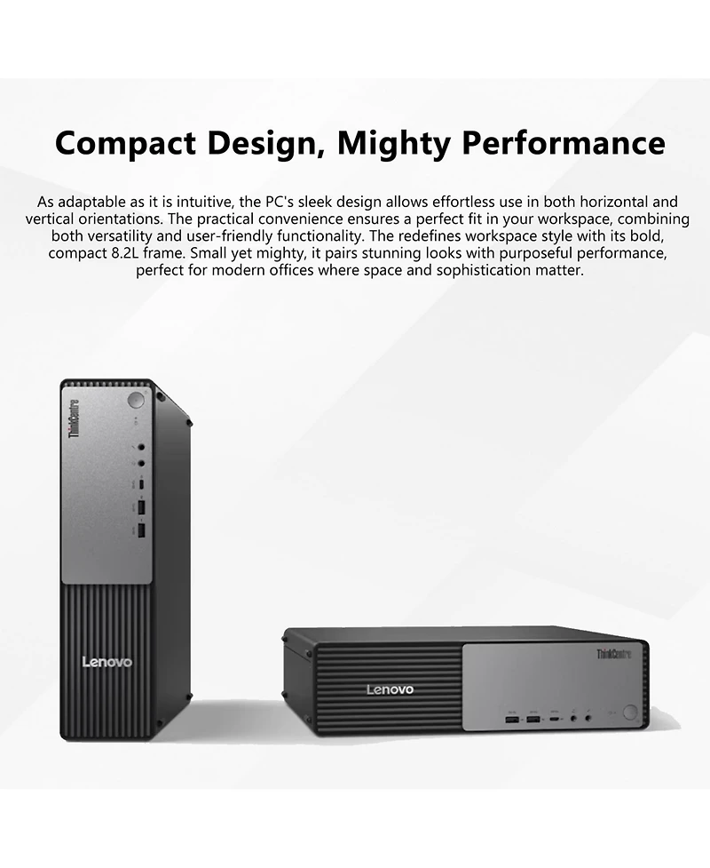 Lenovo ThinkCentre neo 55s Gen 6 Small Form Factor Desktop, Amd Ryzen 7 250, 16GB DDR5, 2TB Ssd