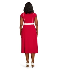 Kasper Women's Seam Bodice V-Neck Dress