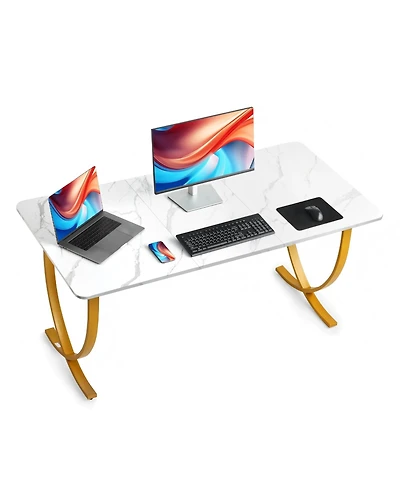Sugift Executive Office Desk Modern Computer Table with Rectangular Top