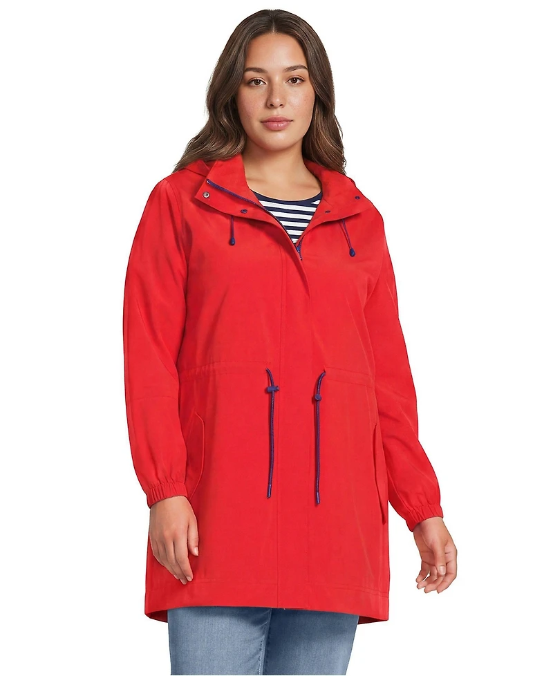 Lands' End Plus Packable Rain Parka