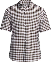 Lands' End Men's Short Sleeve Classic Fit Sail Rigger Oxford Shirt