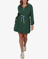 Ruby Rd. Plus Stripe Trim Drawstring Waist Dress
