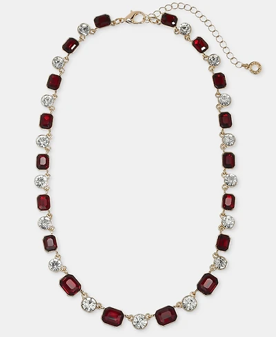 Anne Klein Crystal All-Around Collar Necklace, 16" + 3" extender