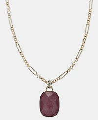 Anne Klein Stone Pendant Necklace, 34" + 3" extender