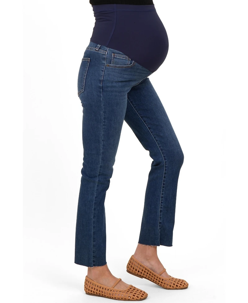 Pinkblush Women's Dark Blue Slim Fit Raw Hem Jeans