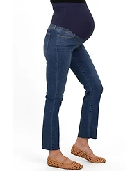 Pinkblush Women's Dark Blue Slim Fit Raw Hem Jeans