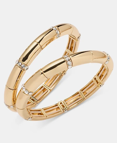 I.n.c. International Concepts Pave & Tubular Beaded Stretch Bracelets, 2-Piece Set, Macy's Exclusive