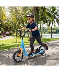 Slickblue Kids Kick Scooter with Air Tires and Adjustable Height