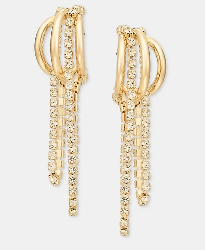 I.n.c. International Concepts Crystal Chain Split-Hoop Earrings, Macy's Exclusive