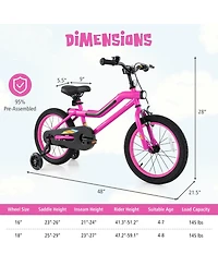 Slickblue Kids Bike with Led Lights, Training Wheels and Headlight