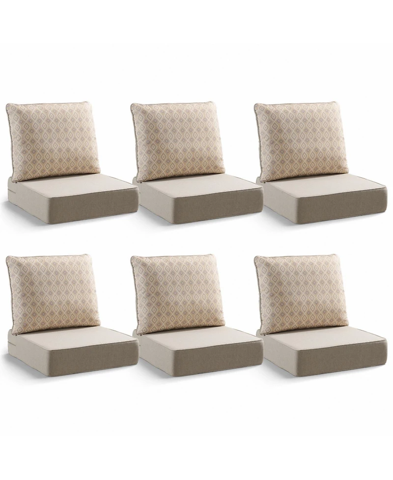 Pocassy 6" Thicker Outdoor Chair Cushion Set