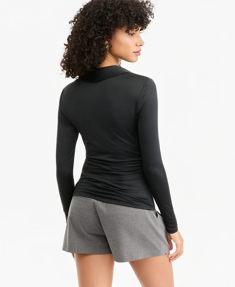 Bar Iii Women's Cowl-Neck Long-Sleeve Top, Macy's Exclusive