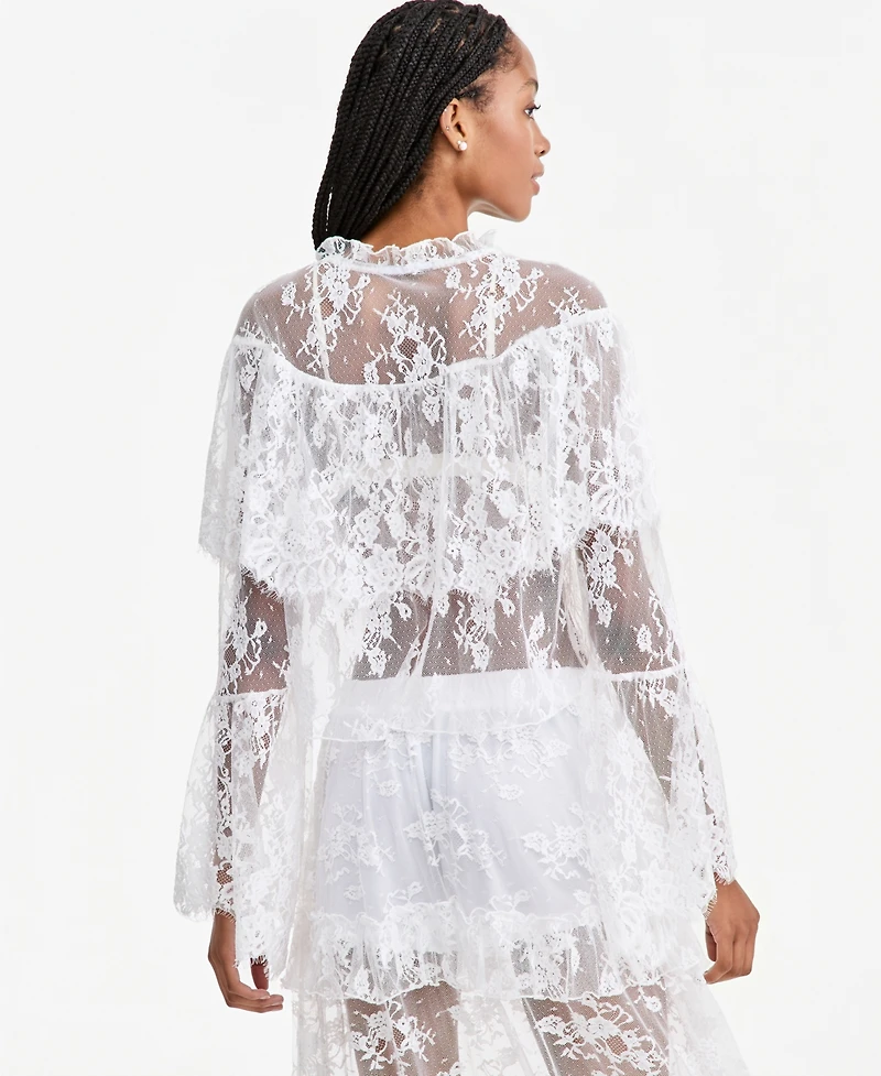 And Now This Women's Lace Bell-Sleeve Cape Blouse, Macy's Exclusive