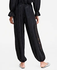 And Now This Women's Pull-On High-Rise Satin Jacquard Balloon Pants, Macy's Exclusive