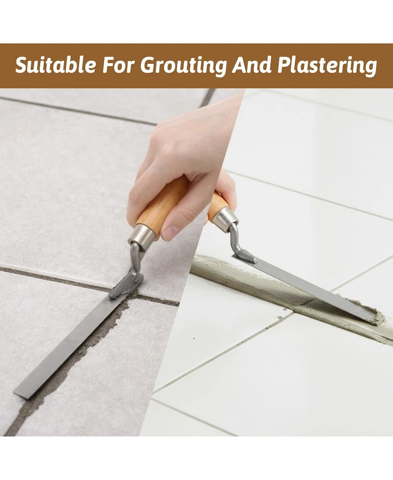 Xdovet Tuck Pointing Trowel Set Wood Handle Masonry Tools