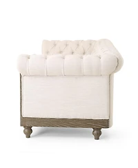 Streamdale Furniture Mirod Comfy 3-Seat Sofa with Wooden Legs, Retro Style for Living Room and Study