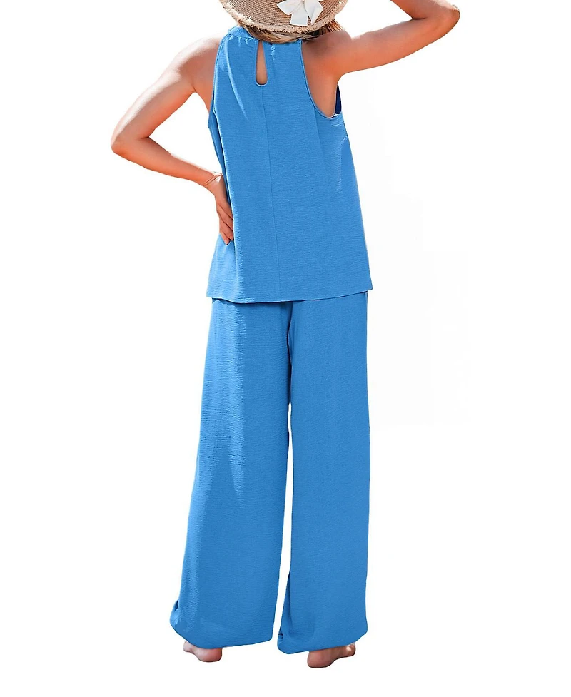 Cupshe Women's Blue Horizon Casual Resort Co-Ord Set