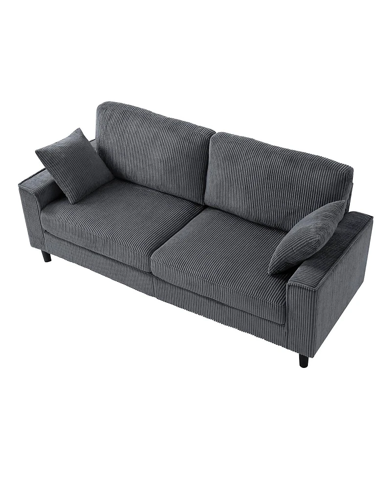Streamdale Furniture 81.8" Corduroy 2-Seater Loveseat with Sturdy Iron and Wood Frame