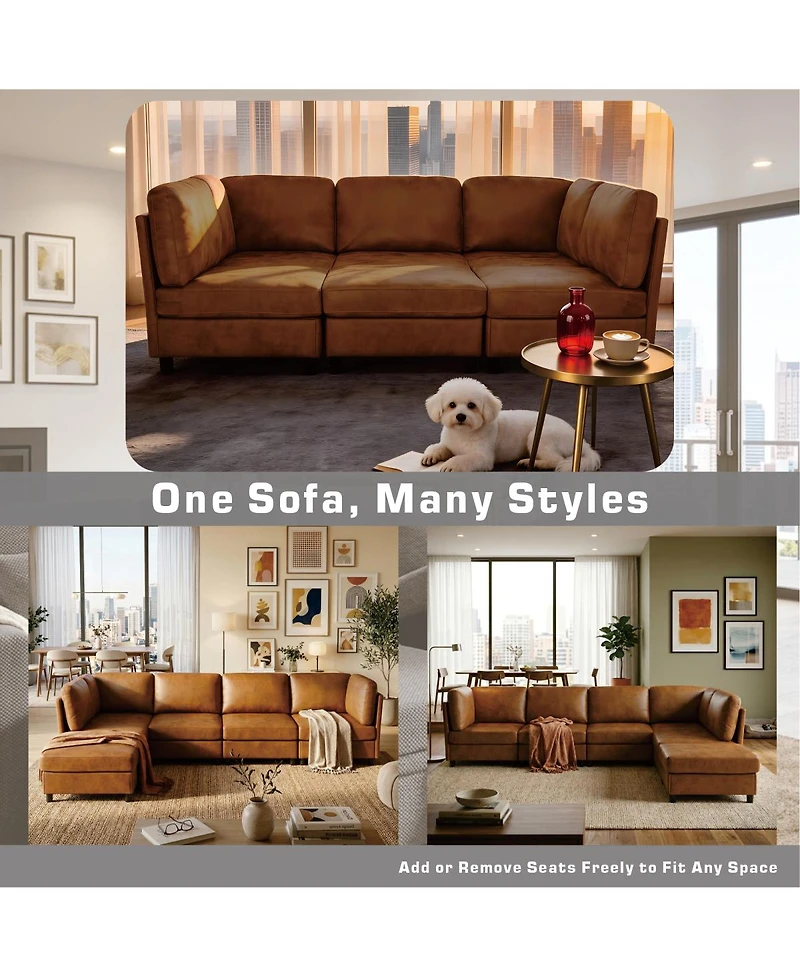 Streamdale Furniture Modern Modular Corner Sofa Foil fabric Freely Configurable