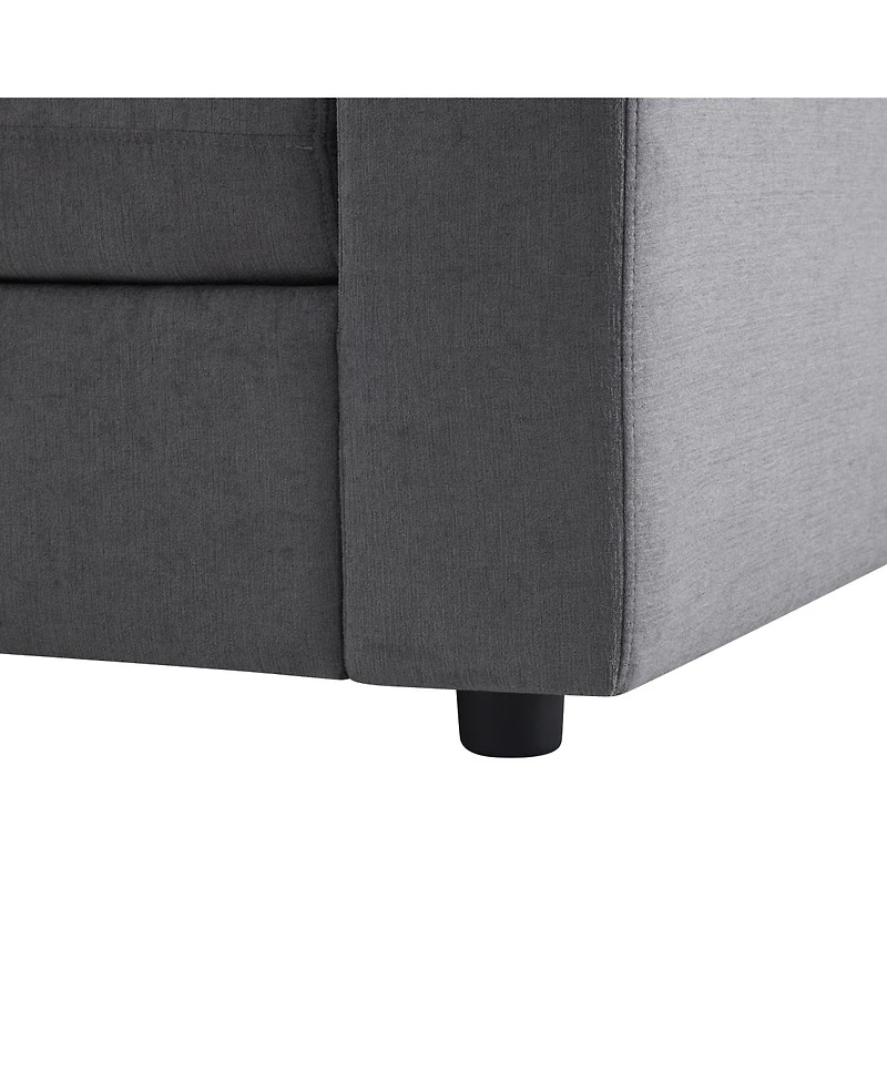 Streamdale Furniture 4-Piece Upholstered Curved Modular Sectional Sofa with Button Tufted Back