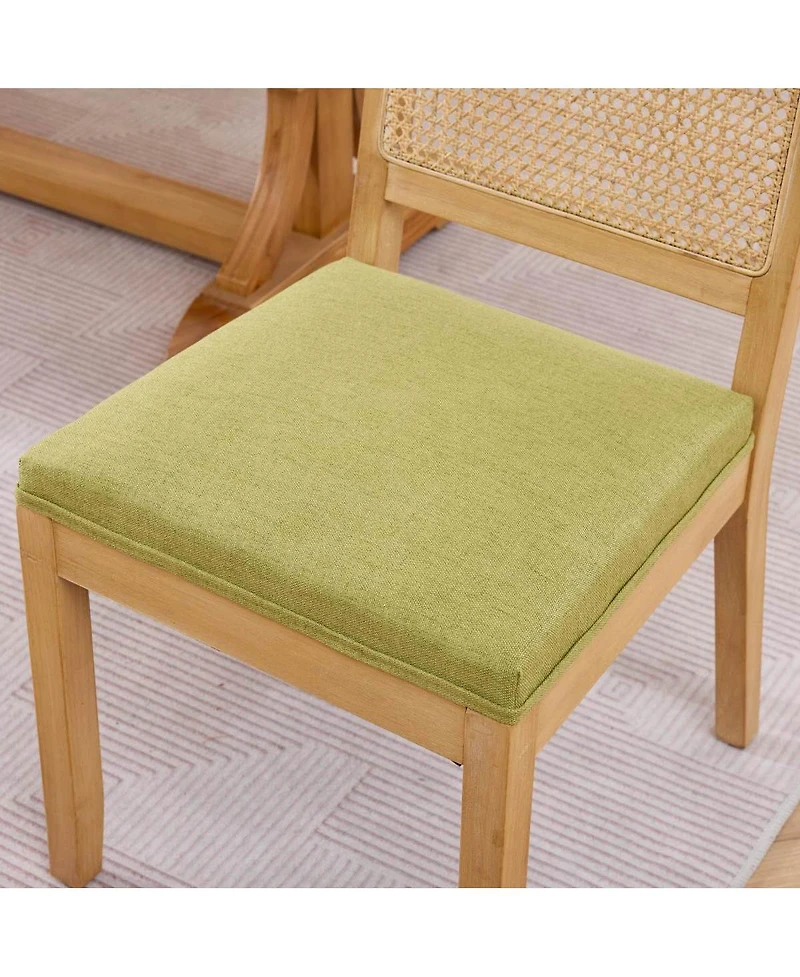 Streamdale Furniture Set of 2 Rattan Cane Back Dining Chairs