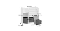 Flynama Kids Bookcase with 3 Fabric Drawers, Mdf Toy Storage Organizer