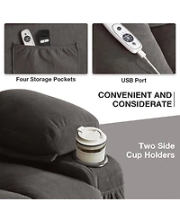 Streamdale Furniture Power Lift Recliner Chair with Heat, Massage, and Usb Port