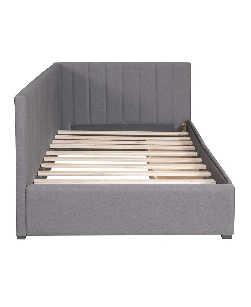 Streamdale Furniture Twin Size Upholstered Daybed with 2 Storage Drawers