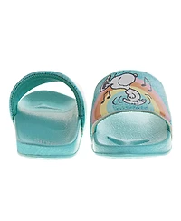 Snoopy Little Girls Peanuts Musical 2 - 13 Teal Eva Slides