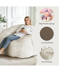 Streamdale Furniture Round Floral Bean Bag Chair: Comfortable Body-Contouring Support