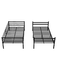 Streamdale Furniture Twin Over Twin Metal Bunk Bed with Ladder, Space Saving