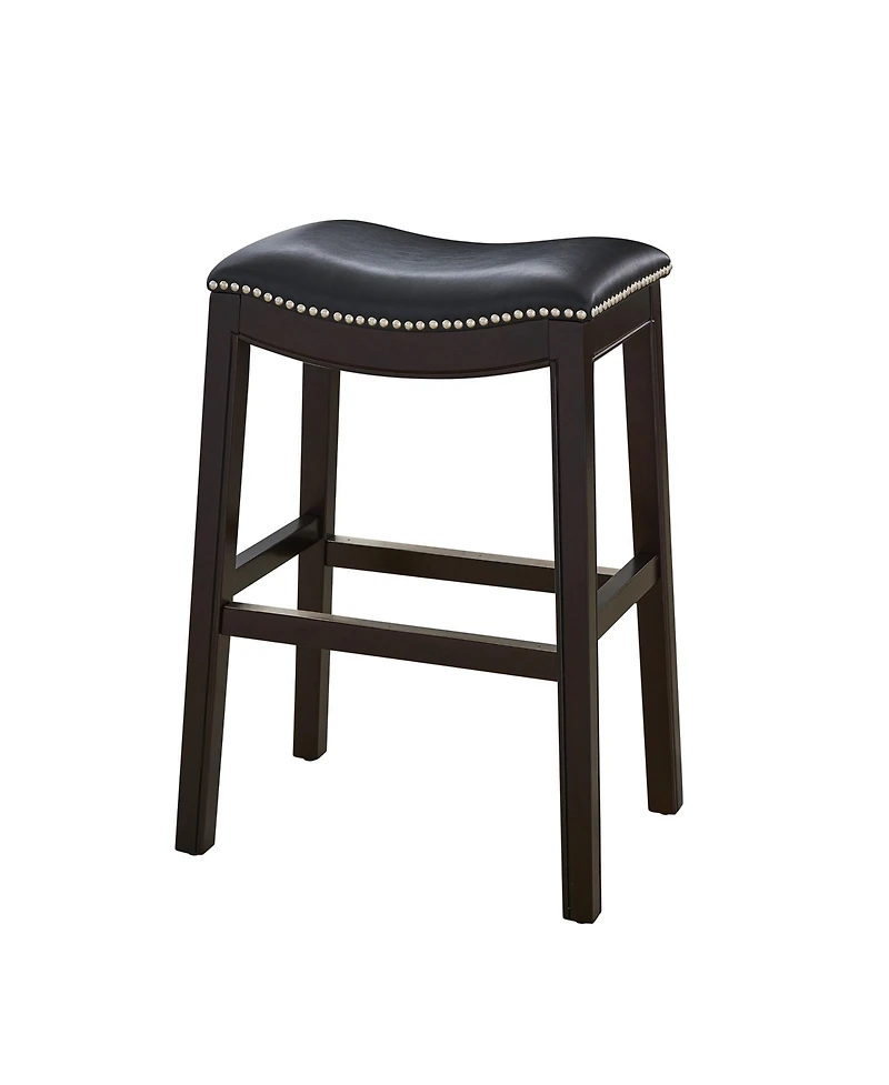 HomeRoots 26" Solid Wood Backless Counter Height Bar Chair