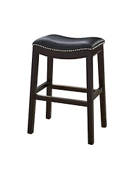 HomeRoots 26" Solid Wood Backless Counter Height Bar Chair
