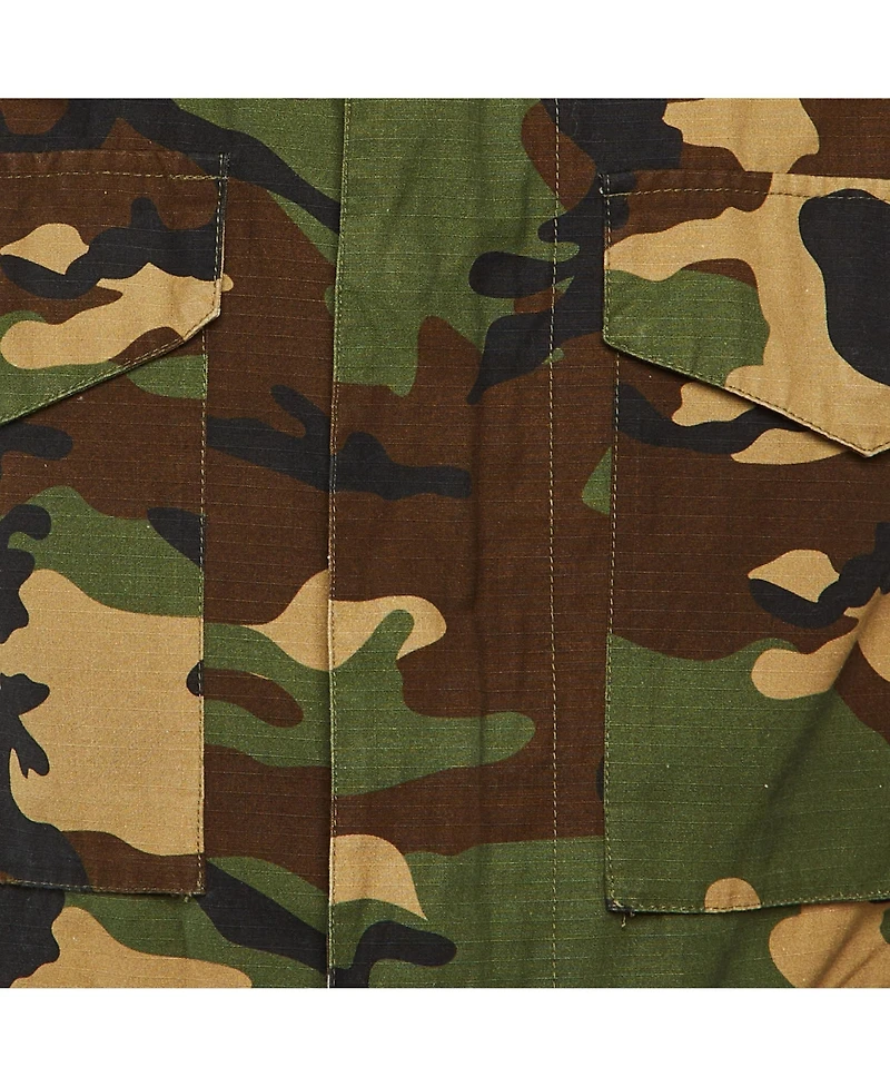 Pre-Owned Off-White Men's Camo Print Cotton Hooded Field Jacket