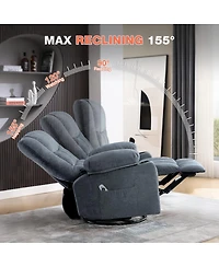 Streamdale Furniture Massage Swivel Rocker Recliner with Heat, Vibration