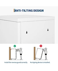 homfan Storage Locker Cabinet with Lock Secure Steel Organizer, Adjustable Shelves, Ventilated Design, Lockable for Office, Home, Gym, School, Garage