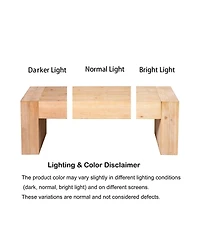 Streamdale Furniture 49" Rustic washed Wood Coffee Table - Modern Farmhouse Center Table