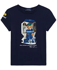 Polo Ralph Lauren Girls' 2T-6X Us Open Bear Short-Sleeve T-Shirt