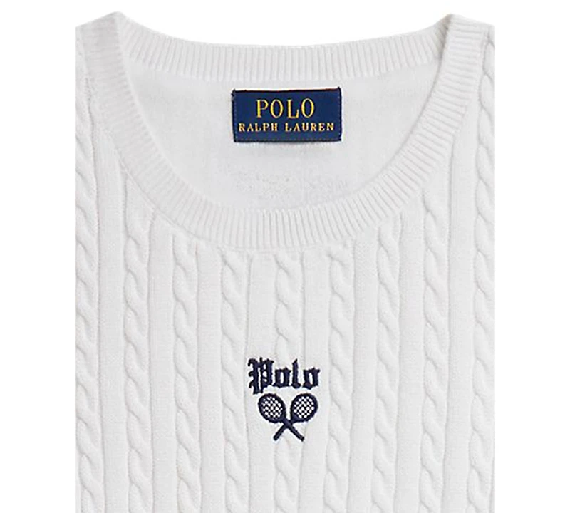 Polo Ralph Lauren Girls' 7-16 Us Open Sleeveless Sweater Dress