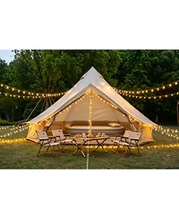 Streamdale Furniture Oxford Bell Tent for Family Camping - 9.8ft Yurt with Stove Jack
