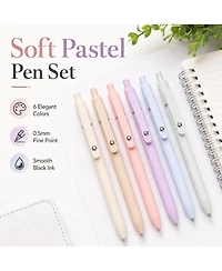 Danrong 6 Pack 0.5mm Fine Point Quick Dry Gel Pens Smooth Writing Office Supplies Journaling Pens