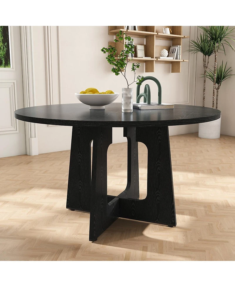 Streamdale Furniture 47-Inch Farmhouse Round Dining Table for 4